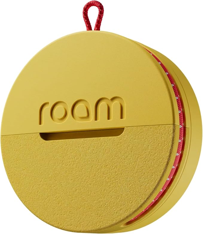 ROAM SMART TRACKER - Bluetooth Tracker & Item Locator for Keys, Luggage, Kid & Pet Gear, (iOS, Android), No App or Subscription, Fast Setup, Waterproof | 1-Pack, Yellow