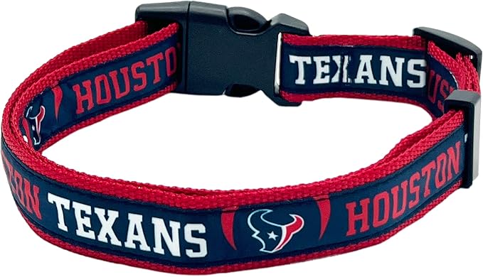 Pets First NFL Houston Texans Licensed PET COLLAR, Extra Large - Heavy-Duty, Strong, and Durable Dog Collar. Available in 31 Football Teams and 4 Sizes