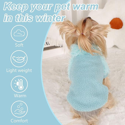 Dog Classic Sweater Chihuahua Sweatshirt Dog Clothes for Small Dogs Girl Boy Soft Fleece Coat for Small Dogs Cat Clothes Soft Puppy Cat Clothing