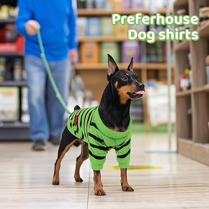 Dog Shirts for Medium Dogs, Striped T-Shirts Pets Vest Pet Apparel Tee Shirts Dog Tank Top Spring Summer Suitable for Chihuahua French Bulldog Bichon Shih Tzu