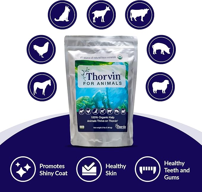 | Organic Supplement for Skin, Coat, Digestion and Optimal Health | Suitable for Dogs, Cats, Horses, and Livestock | 3lb