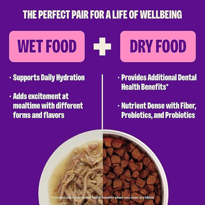 Wellness CORE Signature Selects Flaked Adult Canned Wet Cat Food, Natural, Protein Rich, Grain Free, Skipjack Tuna and Wild Salmon Entrée Recipe, 2.8 oz, Pack of 12 Cans