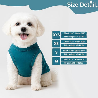 2 Pieces Chihuahua Clothes Dog Clothes for Small Dogs Girl Boy Spring Summer Puppy Soft Dog Shirt Solid Color Pet Clothing Cute Cat Cloth XXS~M (X-Small)