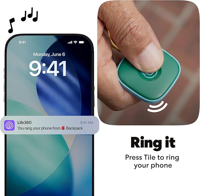 Life360 Tile - Bluetooth Tracker, Keys Finder and Item Locator for Keys, Bags and More. Phone Finder. Both iOS and Android Compatible. 4-Pack (Colors)