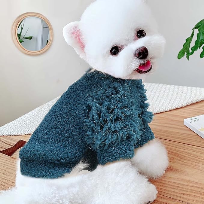 Small Dog Sweaters Winter Dog Clothes Puppy Sweater for Chihuahua Dachshund Yorkie Soft Thickening Warm Dogs Shirt Winter Puppy Sweater for Dogs, Green, XS