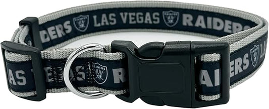 Pets First NFL Raiders Licensed PET COLLAR, Large - Heavy-Duty, Strong, and Durable Dog Collar. Available in 31 Football Teams and 4 Sizes