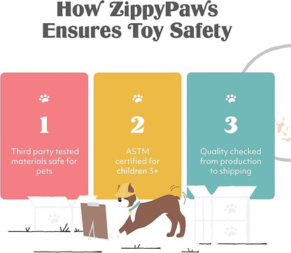 ZippyPaws Skinny Peltz - No Stuffing Dog Toy Pack to Keep Them Busy, for Medium and Large Dogs, Squeaky Pet Toys, Unstuffed Chew Toys, Soft Plush Variety Pack, Chipmunk, Lemur, and Monkey - 18"
