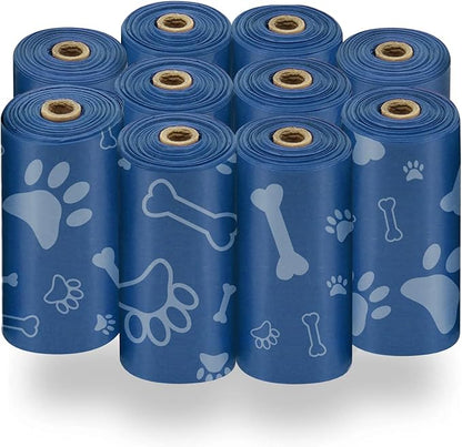 Best Pet Supplies Dog Poop Bags for Waste Refuse Cleanup, Doggy Roll Replacements for Outdoor Puppy Walking and Travel, Leak Proof and Tear Resistant, Thick Plastic - Loyal Blue, 150 Bags