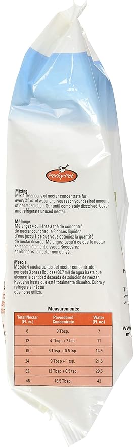 Perky-Pet Hummingbird Instant Nectar Powder Concentrate - 2 lb Bag - 244SFB - Makes 192 oz of Clear Humming bird Liquid Food Nectar - 100% Sucrose