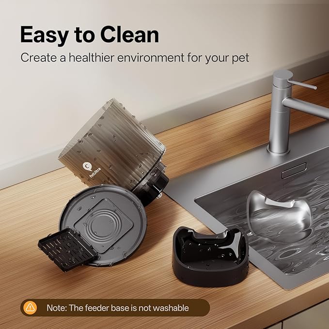 PETULTRA Automatic Cat Feeder WiFi- 5Ghz Cat Food Dispenser with APP Remote Control- Auto Pet Feeder for Small Dog Indoor- Easy to Set Up and Clean- Dual Power with Desiccant Bag& Stainless Steel