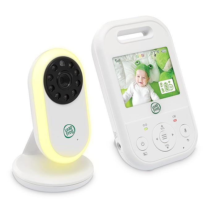LeapFrog LF2423 Baby Monitor – 2.8” IPS LCD Screen, 1000ft Range, Night Vision, 2‑Way Audio, Lullabies, Temperature Sensor, Secure No‑WiFi Transmission