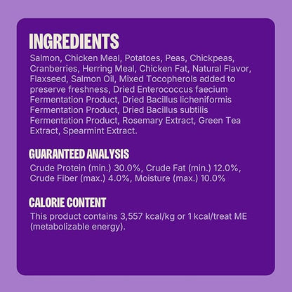 Wellness Kittles Crunchy Natural Grain Free Cat Treats, Salmon & Cranberries Recipe, All Life Stages, 2-Ounce Bag