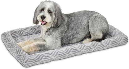MidWest Homes for Pets QuiteTime Deluxe Wave Bolster Bed for Extra Large Dogs; Easily Machine Wash and Dry; Gray; 48"; 40248-WVGY