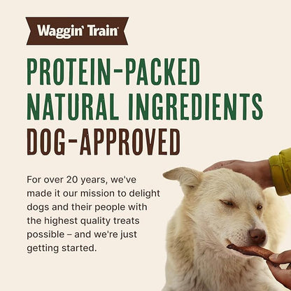 Waggin' Train Duck Jerky Dog Treats for Dogs with Sensitive Stomachs, Made with 100% Real Duck Breasts, Three All-Natural Ingredients, High Protein Dog Treat, Easily Digestible for Dogs, 36 oz. Pouch
