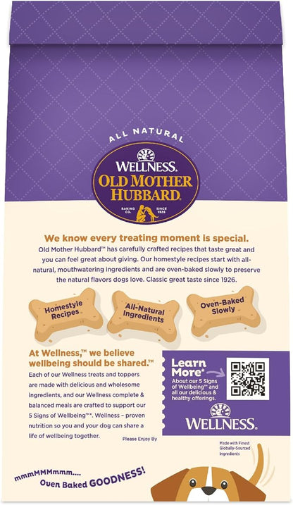 Wellness Old Mother Hubbard Classic P-Nuttier Dog Biscuits, Natural Training Treats, Peanut Butter Flavor, Small Size, 20 oz Bag