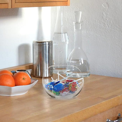CYS EXCEL Glass Bubble Vase (H-4.5" W-5.5", Approx. 1/4 Gal.) Small Fish Bowl Round Terrarium Vase Globe Flower Centerpiece for Weddings Events Arrangements