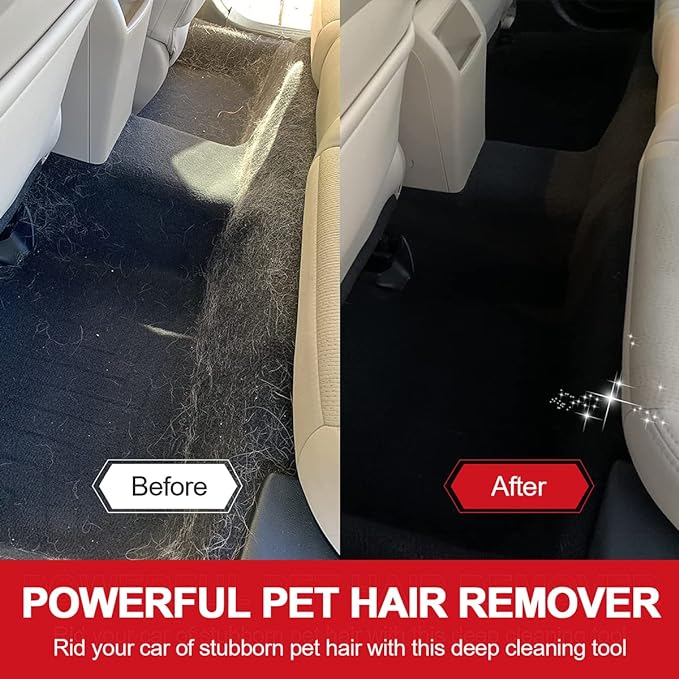 Pet Hair Remover, Dog Cat Hair Remover, Lint Cleaner Pro, Fur Removal Tool, Portable Carpet Scraper, Clothes Fuzz Rollers Hairball Shaver Brush for Carpets, Car Mat, Couch, Pet Bed, Furniture & Rug | Remove Stubborn Pet Hair, Multi-Fabric Safe, Fur & L...