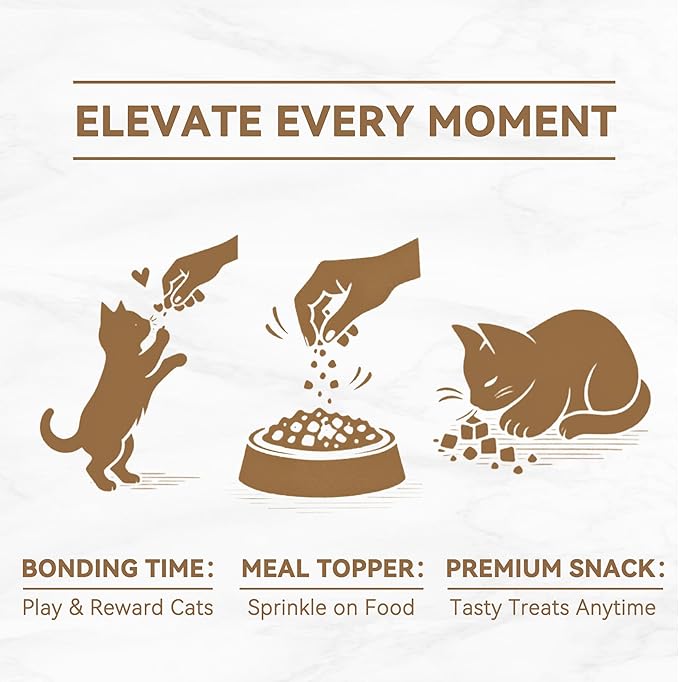 Freeze-Dried Cat Treats and Food Toppers, Simple Egg Yolk with Taurine, 3.5 oz, Support for Heart, Vision &Coat Health