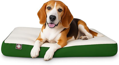 Majestic Pet 34x24x3 Inch Green Orthopedic Memory Foam Rectangle Dog Bed – Medium Size Crate Dog Bed for Dogs with Joint Pain, Arthritis – Durable Pet Mattress with Egg Crate Foam, Washable Cover