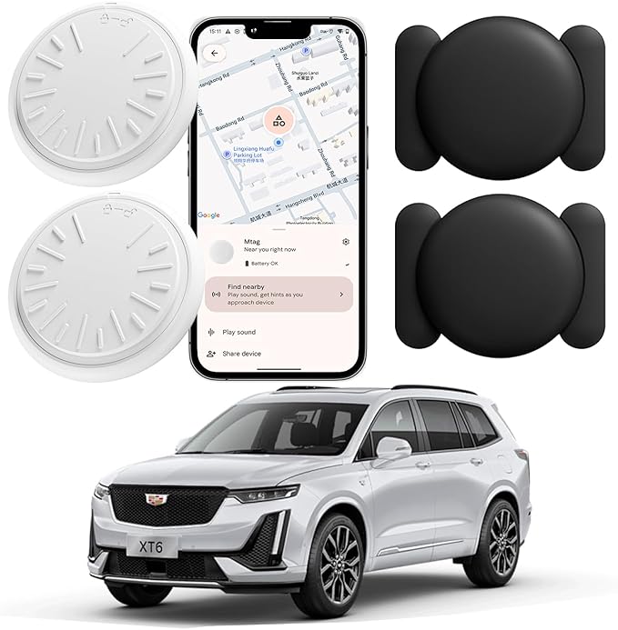 GPS Tracker for Vehicles - Car Tracker Device Hidden for Vehicles, Real-Time Mini Tracker Device for Vehicles, No Monthly Fee Subscription No SIM Card Required(Available for Android and iOS) (2 Pack)