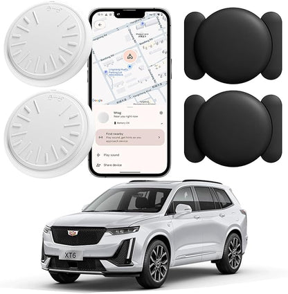 GPS Tracker for Vehicles - Car Tracker Device Hidden for Vehicles, Real-Time Mini Tracker Device for Vehicles, No Monthly Fee Subscription No SIM Card Required(Available for Android and iOS) (2 Pack)