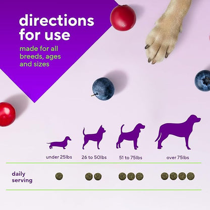 VitaFusion for Dogs Skin & Coat Supplement, Omega 3 Salmon Oil & Vitamin E – Supports Healthy Skin, Shiny Coat & Moisture Balance, Vet Formulated 120 Chews.