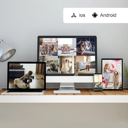 AMOROM Indoor Camera for Home Security1080P WiFi Security Camera for Baby MonitorPrivacy Mode2-Way TalkNight VisionMotion DetectionCloud&SD Card StorageAlexa&Google Home Compatible (Wired) AM-C1-03