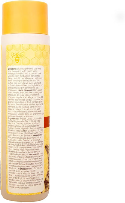 BURT'S BEES FOR PETS Hypoallergenic Cat Shampoo with Shea Butter and Honey, Gentle Kitten Shampoo for Indoor Cats with Dry or Sensitive Skin, Cat Bathing Supplies, 10 Fl Oz - 2 Pack