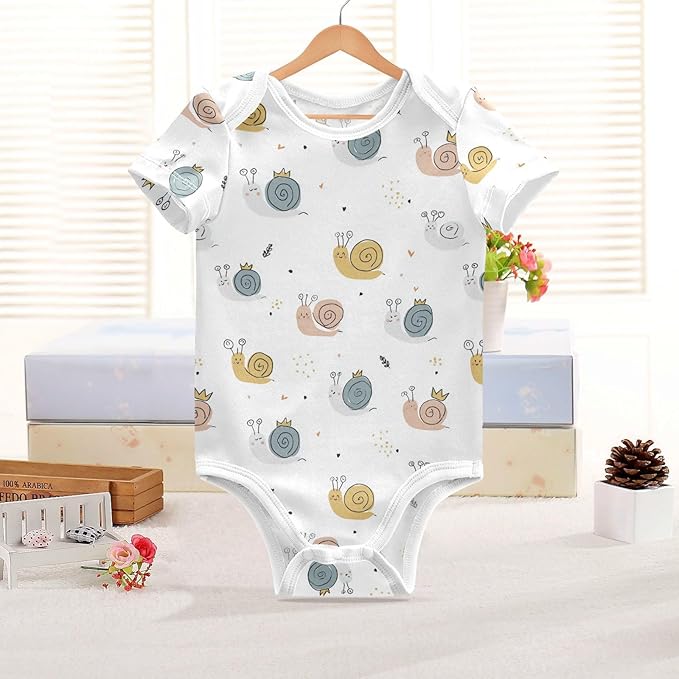 Bright Emotions Raccoons Baby Short Sleeve Bodysuits Romper Unisex Infant Outfit Wrapping Clothes for Boy Girl kids 3M