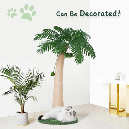 43 inch Cat Scratching Post, with Hanging Ball for Indoor Cats Large Cat Scratching Post sisal Cat Scratcher, New Round