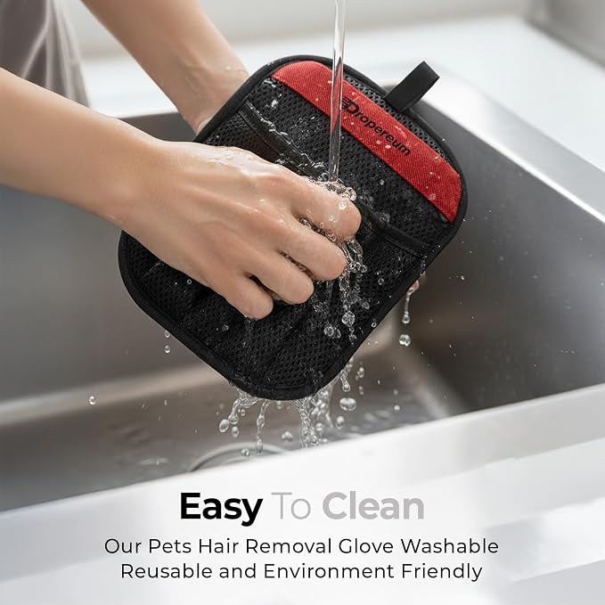 Pet Hair Remover for Laundry, Pet Hair Remover Glove (2 Pack) – Reusable Electrostatic Pet Hair Removal Mitt for Couch, Carpet, Car Seat & Laundry – Cat & Dog Fur Cleaning Tool for Furniture