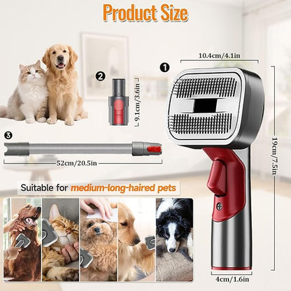 Pet Grooming Kit Dog Hair Vacuum Attachment Fits Dyson V7 V8 V10 V11 V15， Pet Hairs Parts Head Replacement，Effective Grooming & Cleaning， Hair Grooming Tools for Dog and Cat， 5 Pack