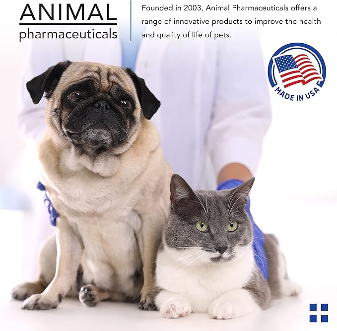 Animal Pharmaceuticals Krillex Joint Formula & Omega 3 Krill Oil for Dogs & Cats - Glucosamine for Dogs - Chondroitin, MSM, & Hyaluronic Acid for Joint Care - Cheese Flavor Chews - 60 ct, 1lb, 450g