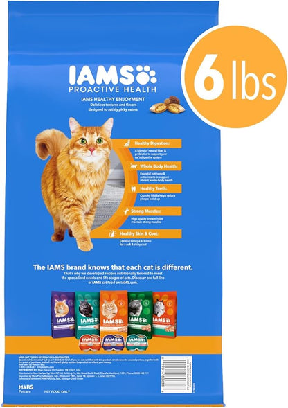 IAMS Healthy Enjoyment Dry Cat Food Chicken & Salmon Recipe, Cat Food Dry Recipe, 6 lb. Bag
