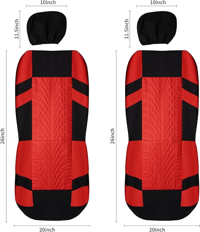 VarCozy Car Seat Covers Front Pair,Universal Cloth for Car,Breathable & Washable SUV, Sedan, Van, Automotive Interior Covers, Airbag Compatible