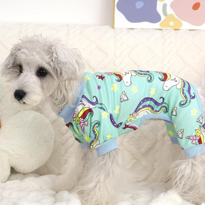 XPUDAC Dog Pajamas for Small Medium Dogs, Strechy Soft Dog Clothes for Dogs Girl Boy Pet Jumpsuit, Cat Onesie-2XL