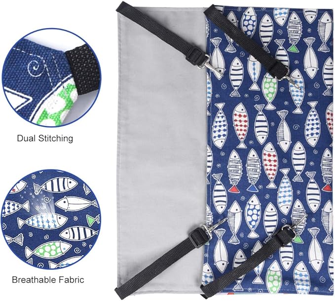 PERSUPER Cat Hammock Bed for Cage - 22x18 inch Adjustable Hanging Cat Bed Reversible hammocks for Indoor Cats, Soft Perch, Sleeping and Resting Sleepy Pad for Kitten Ferret Puppy or Small Pet