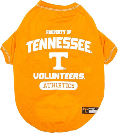 Pets First Collegiate TENNESSEE VOLUNTEERS Dog T-Shirt, Small. - Licensed Shirt for Pets Team Colored with Team Logos.- Premium Stretchable Materials for the Comfrot of your Dog & Cat.