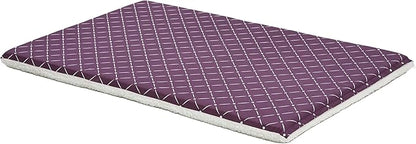 MidWest Homes for Pets Quiet Time Couture Paxton Pet Bed in Plum Fleece with Pillow Cover, Plum, 48"