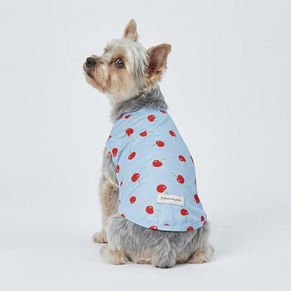 Fitwarm 2 Pack Ice Cream & Cherry UPF 50+ UV Sun Protection Dog Shirt, Lightweight Cooling Vest, Quick Dry Summer Clothes for Small Dogs Girl, Pet Outfit, Pink, Light Sky Blue, Large