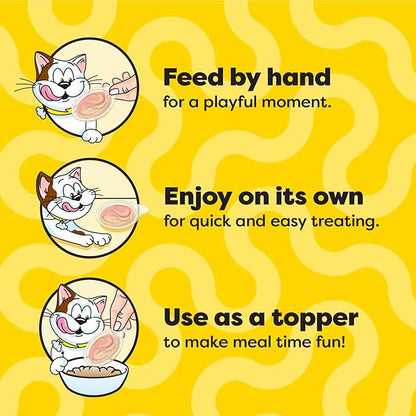 Temptations Lickable Spoons, Soft Lickable Cat Treats, Adult Wet Cat Treats, Savory Salmon and Tempting Tuna Flavor, 8 Spoons, Pack of 12 (96 Total)