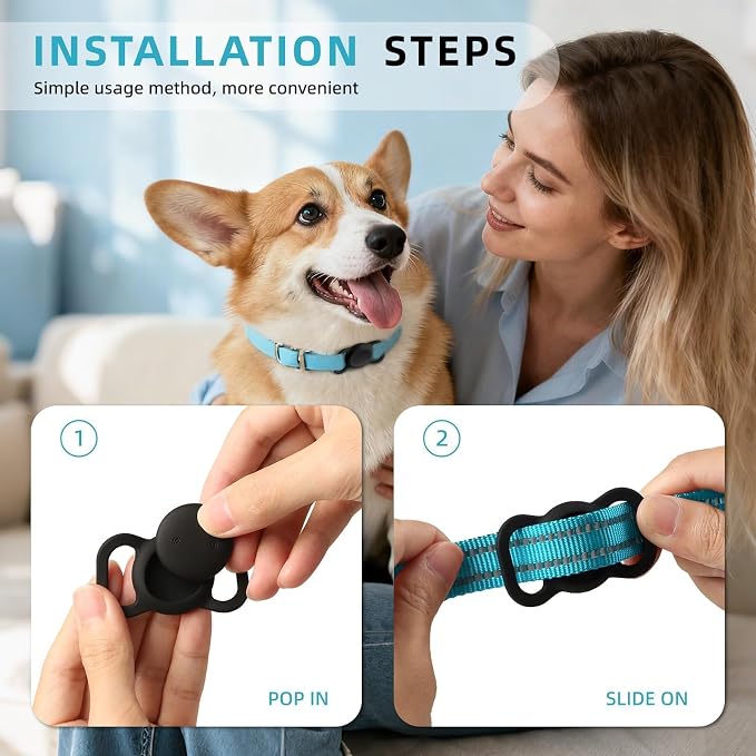 Android Smart GPS Dog Collar, Mini Pet Activity Tracker No Monthly fee | GPS Cat Collar Android Finder Tag, Anti-Lost Locator for Pets, Kids, Vehicles, items 1 Pack