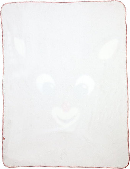 Rudolph The Red Nose Reindeer Holiday Christmas Kids Bedding Soft Plush Cozy Sherpa Blanket Throw, 46 in x 60 in, (Officially Licensed Product) by Franco