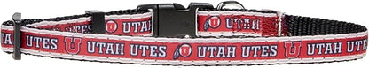 Pets First Collegiate PET Collar New Version Utah Utes Dog Collar, Size Small. Best Sports Team Color for Dogs & Cats. A Shiny & Colorful Dog & Cat Collar Licensed by The NCAA