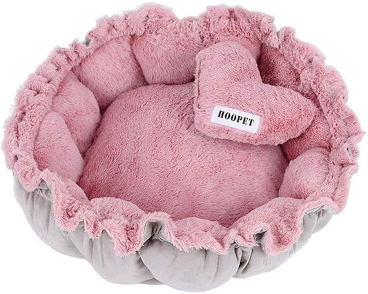 Pet beds, Puppy Cat Litter Warm Sleeping Bed Dual-use Flower Shape Pet Bed,2 Sizes(L)