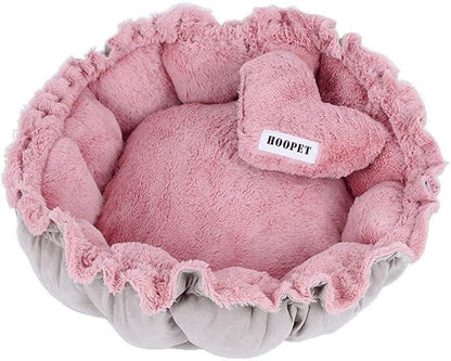 Pet beds, Puppy Cat Litter Warm Sleeping Bed Dual-use Flower Shape Pet Bed,2 Sizes(S)