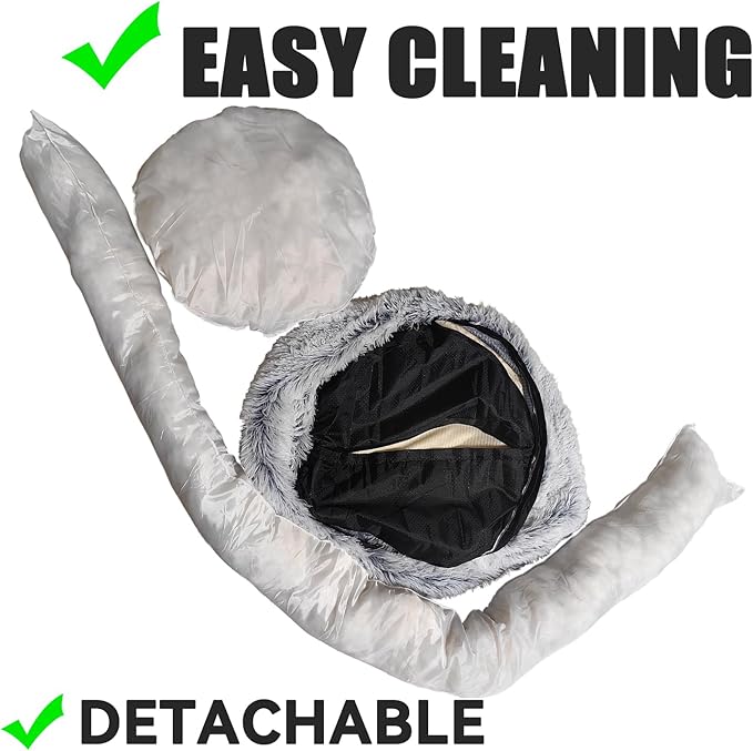 Dog Beds Medium Size Dogs, Calming Deluxe Plush Dog Cave Bed for Medium Dogs - Removable & Washable with Zipper, Built-in Support & Stable Non-Collapsible, Pet Bed for Dogs & Cats 32×32Inch