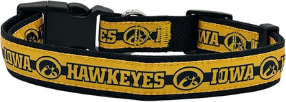 Pets First Collegiate PET Collar New Version Iowa Hawkeyes Dog Collar, Size Small. Best Sports Team Color for Dogs & Cats. A Shiny & Colorful Dog & Cat Collar Licensed by The NCAA
