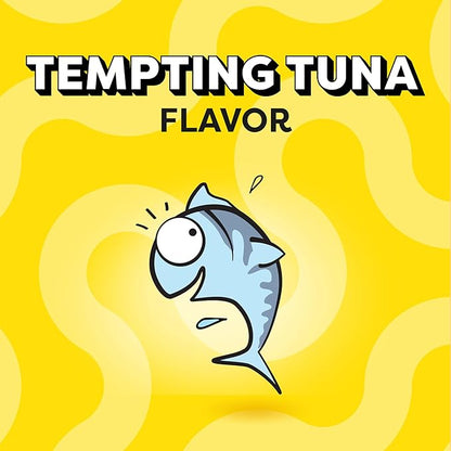 Temptations Jumbo Stuffed Cat Treats, Crunchy and Soft Cat Treats, Tempting Tuna Flavor, 5.3 oz. Pouch (Pack of 10)