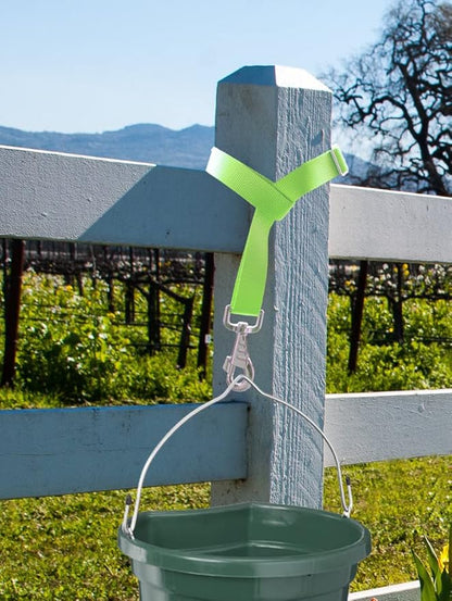 Adjustable Nylon Bucket Strap （3 Pack）- for Hay Nets, Water Buckets, Hanging Strap,Horse Outdoor Feeders,Heavy Duty Horse Water Feed, 30" (Fluorescent Green)